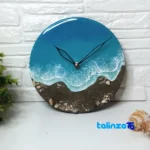 Shabtab Resin Wall Clock Ocean Design Tehran label details and pack finish (Packaging view)