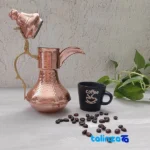 ZH Copper Arabic Coffee Pot Unique Design - Packaging view showing label and