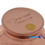 Packaging view of Zanjan Copper Candy Dish Elegant Design 10x10x16 cm label and