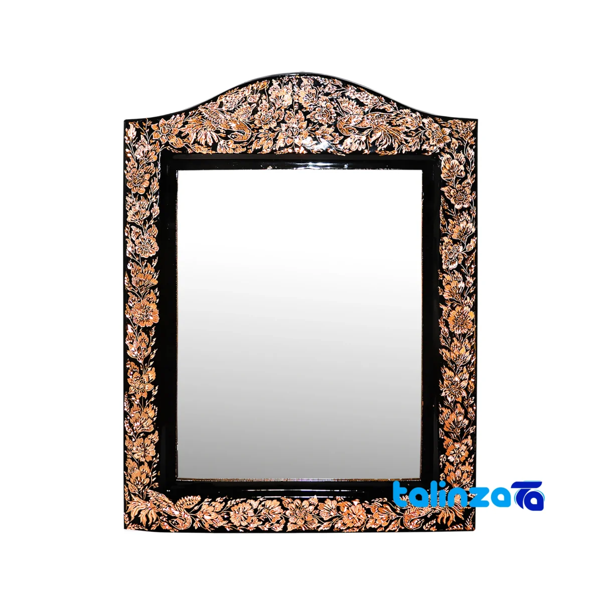 Packaging view of Copper Mirror Candleholder Royal Diamond Set 72 x 22 label and
