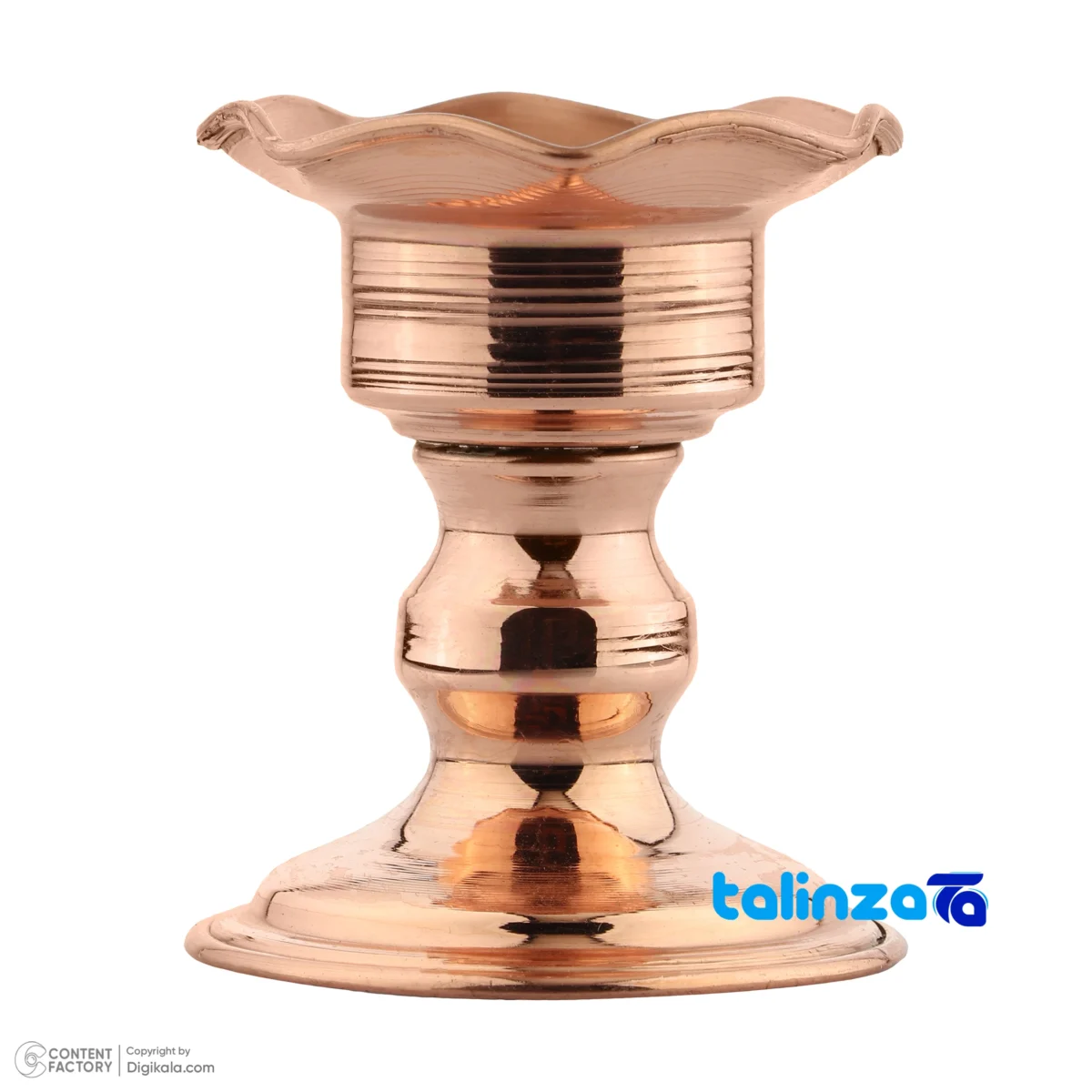 Packaging view of Zanjan Copper Candelabra Set - Handcrafted Elegance label and