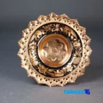 Copper Diamond Cut Dessert Plate L04 - Packaging view showing label and