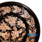 Close-up of Spershiny Handcrafted Plate Elegant Floral Design saffron strand quality