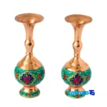 JPA Copper Vase Set Handcrafted Engraved Design - Packaging view showing label and