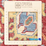 C Persia Handwoven Rug Elegant Cream Design pile texture close-up (Detail view)