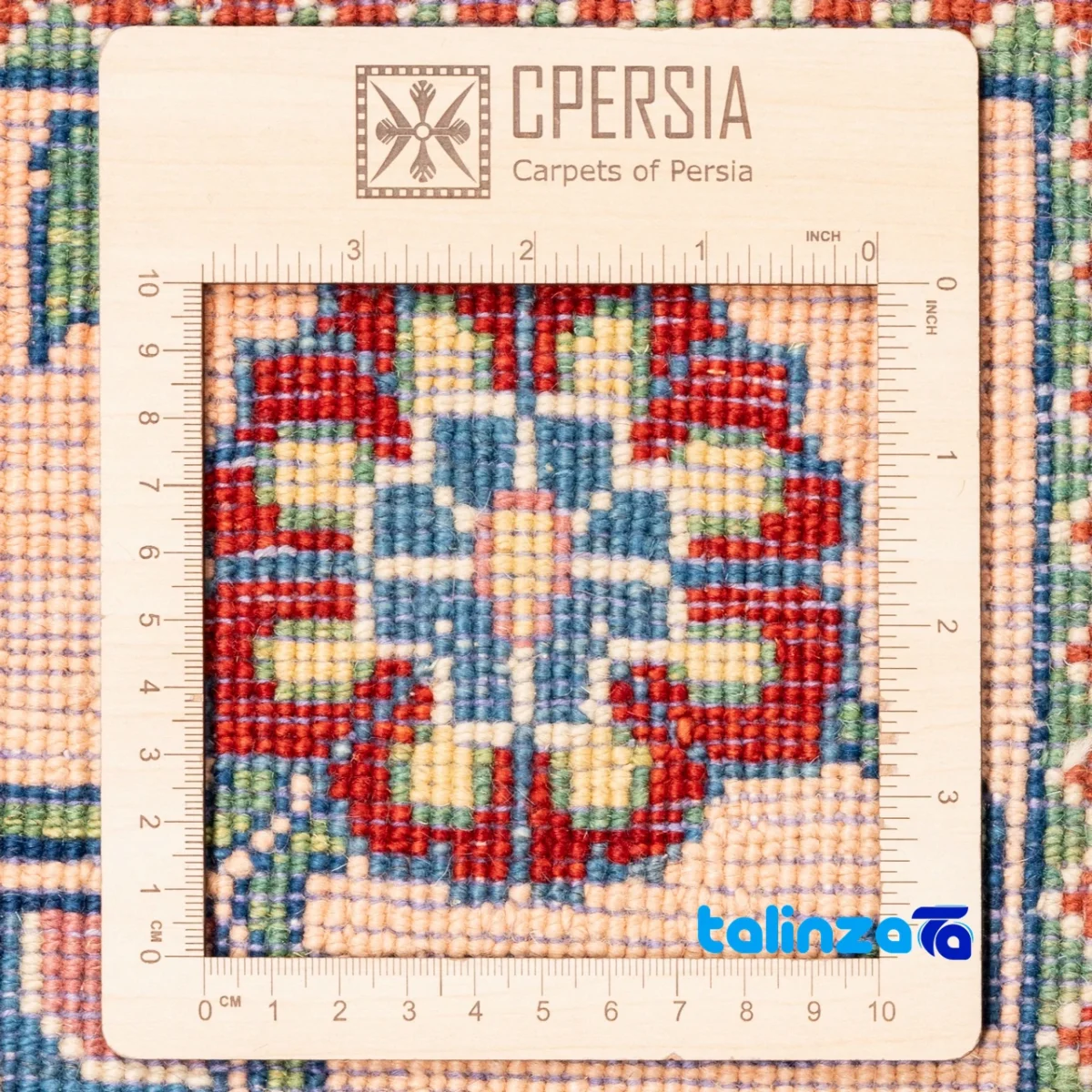 Si Persia Handwoven Rug Elegant Blue Design - Weave close-up showing material and craftsmanship