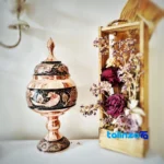 Isfahan Copper Chocolate Bowl Diamond Cut label and packaging view)