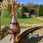 Diamond Cut Copper Vase - Packaging view showing label and