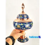 Persian Copper Candy Dish Engraved Design - Packaging view showing label and