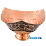 Packaging view of Diamond Cut Copper Bowl and Plate Set 23x23x13 cm label