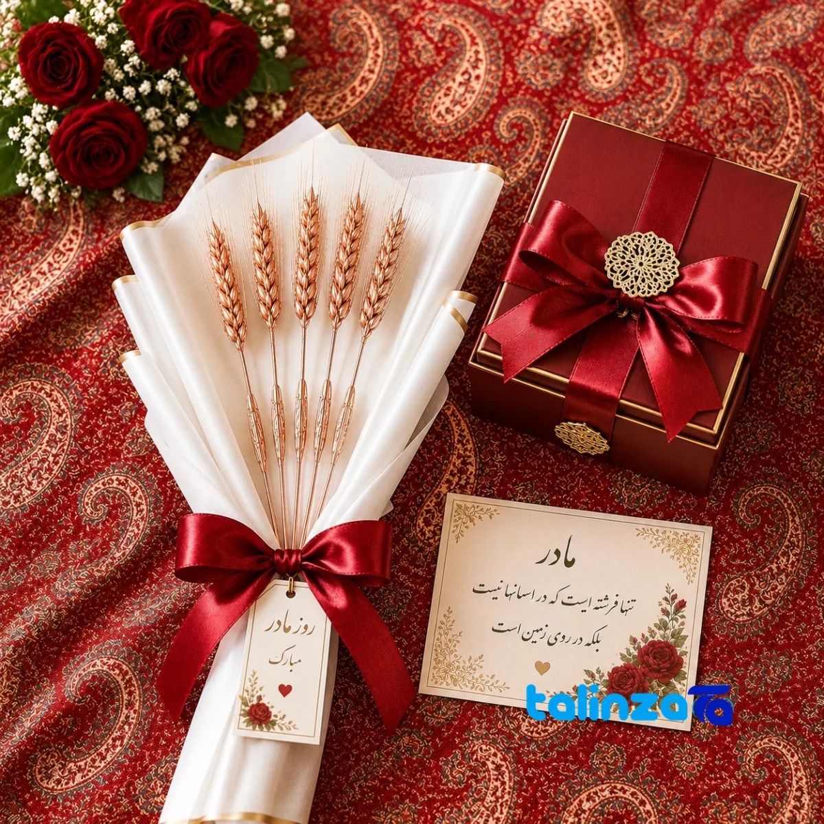 Mesi Wheat & Sunil Decorative Flowers Set of 5 label and packaging view)