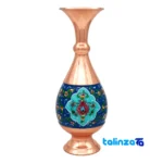 Packaging view of Copper Flower Pot Handcrafted Artistry Set Two label and