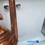 Sadeghi Copper Decorative Bowl and Spray Set Flower Design label packaging view)
