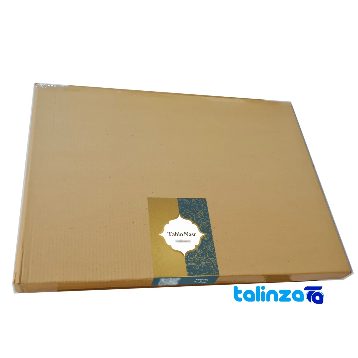 Packaging view of Tablonasar Mosaic Copper Wall Art Unique Design label and