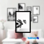 Packaging view of B-1108 Decorative Wall Art Set - Black and White Wall-mounted label