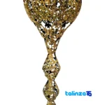 Packaging view of Brass Decorative Planter Model H-1202 label and