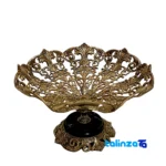 H-2033 Brass Serving Set Decorative Stone Base - Packaging view showing label and