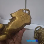 China Bronze Tiger Statue Sitting Design Set of 2 label and packaging view)