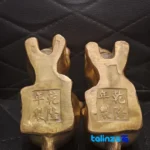 China Bronze Rabbit Statue Set of 2 label and packaging view)
