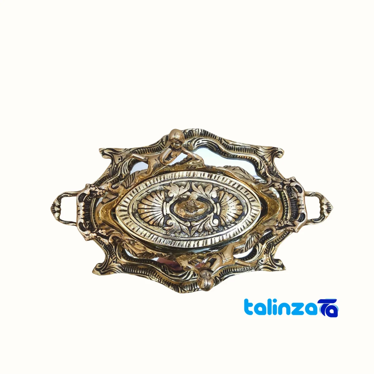 Close-up of Bronze Candy Dish A135 Elegant Design 41x25x18 cm saffron strand quality