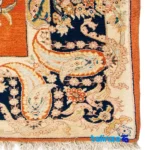 Handcrafted Persian Rug Unique Floral Design 201 x material and craftsmanship (Weave close-up)