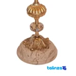 Brass Candle Holder Set H-1334 Elegant Design - Packaging view showing label and
