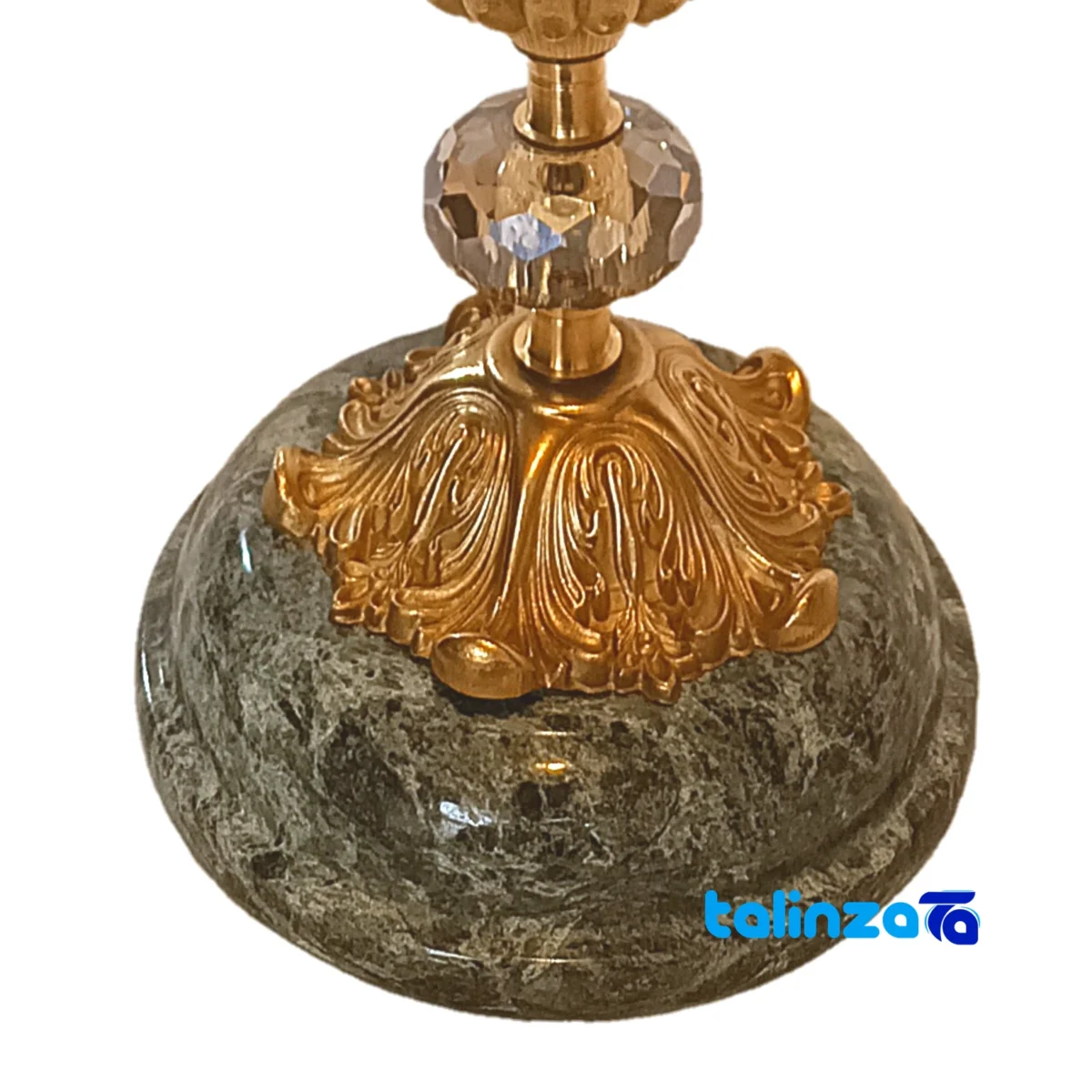 Packaging view of Brass Candle Holder Set H-1333 Elegant Design label and