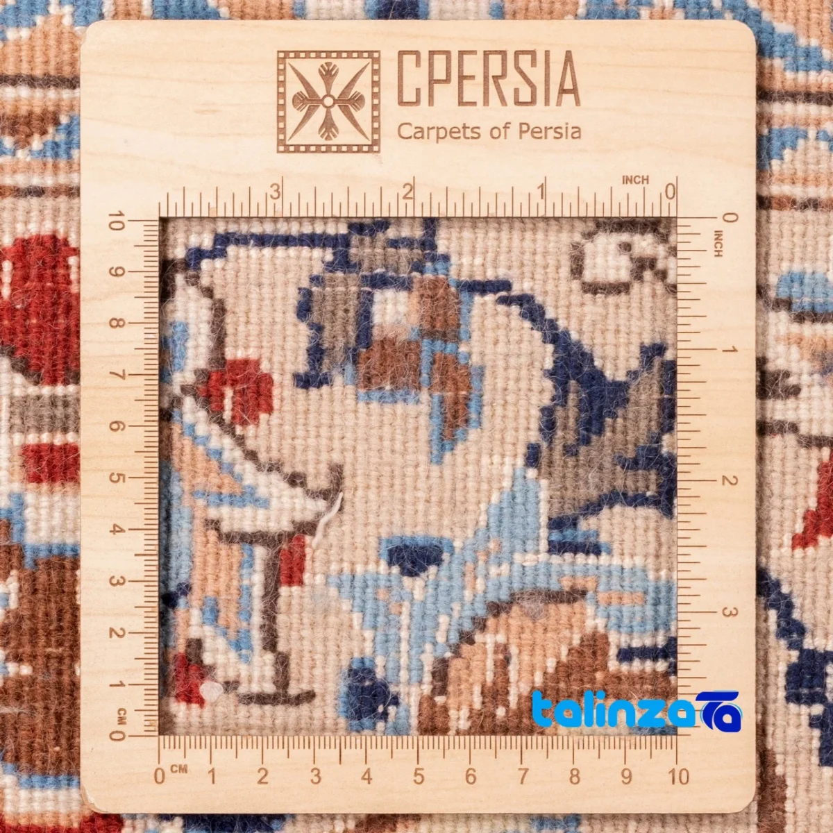 C Persia Handwoven Carpet Unique Design material and craftsmanship (Weave close-up)