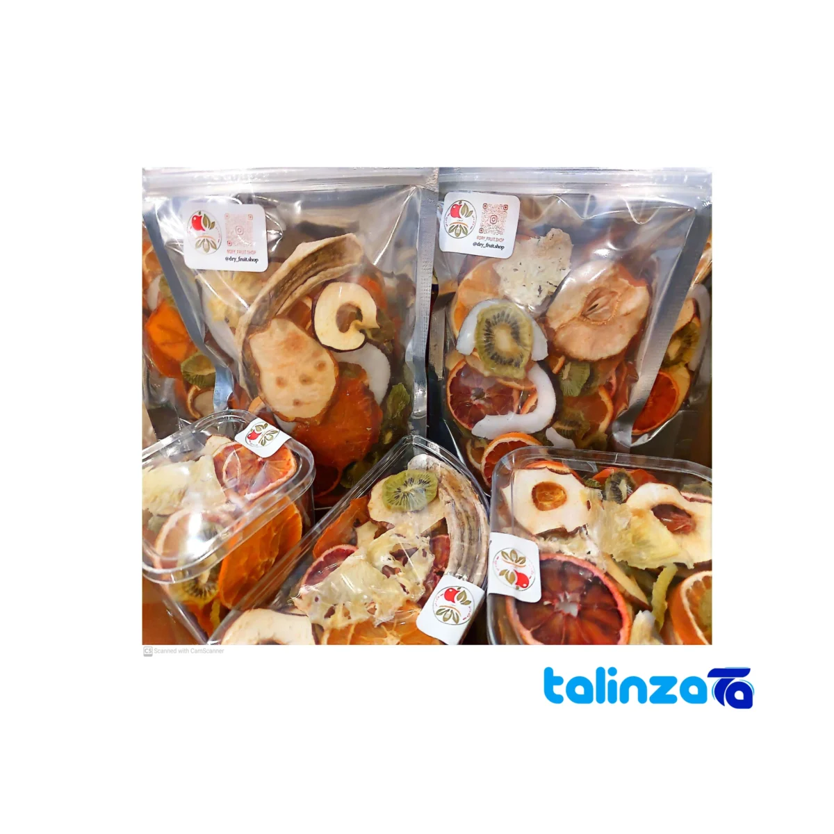 Mixed Dried Fruits - 3 Pack label and packaging view)