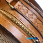 Packaging view of Handmade Women's Shoulder Bag Lovebird Design label and