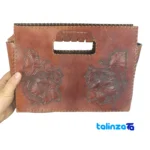R24 Handmade Women's Handbag with Wallet - Packaging view showing label and