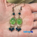 Packaging view of Handcrafted Necklace and Earring Set - Agate Jade label