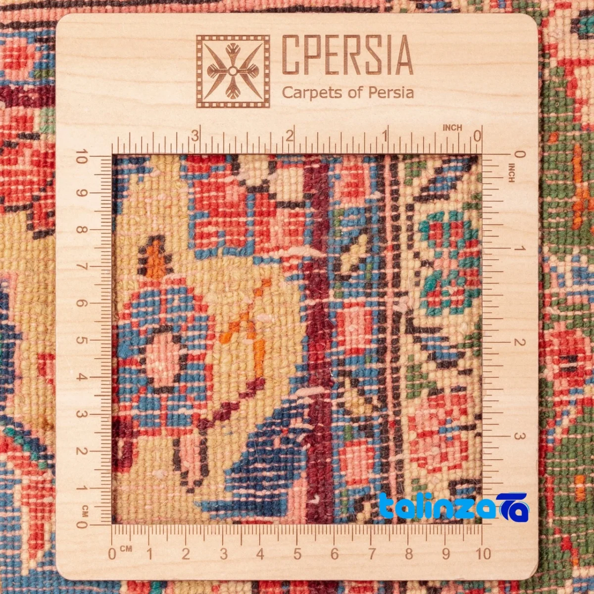 C Persia Handwoven Rug Unique Design 304x206x1 cm - Weave close-up showing material and craftsmanship