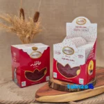 Packaging view of Aghleh Saffron Sachets Grade A Sachet label details and pack finish