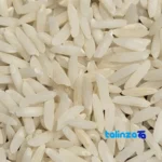 Detail view of Tarom Hashemi Rice Premium 100 percent grain close-up