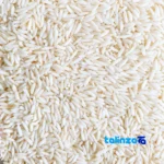 Detail view of Mashouf Hashemi Rice Organic 100 percent grain close-up