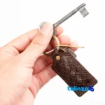 Detail view of Atar Leather Gift Set A12 Premium Quality threads close-up and texture