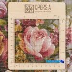 Detail view of Si Persia Handwoven Tapestry Floral Design finish and material