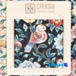 Edge view of C Persia Handwoven Carpet Wall Art Floral Design border and finishing