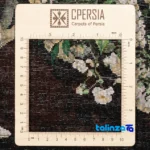 Edge view of Si Persia Handwoven Tapestry Floral Design border and finishing