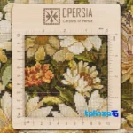 Edge view of Si Persia Handwoven Tapestry Floral Design border and finishing