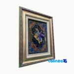 Edge view of Handmade Fantasy Tapestry Hunting Scene border and finishing