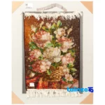 Edge view of Si Persia Handwoven Tapestry Floral Design border and finishing