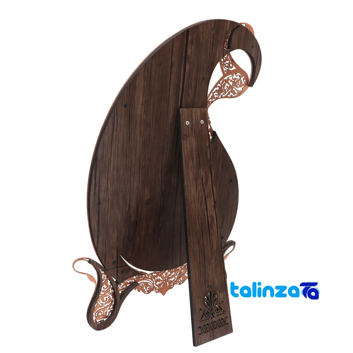 Detail view of Magnificent-Art Turquoise Mirror Candleholder Set Decorative Copper finish and material