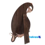 Detail view of Magnificent-Art Turquoise Mirror Candleholder Set Decorative Copper finish and material