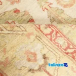C Persia Handwoven Carpet Elegant Cream Design binding and edges (Corner detail)