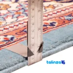 Edge view of C Persia Handwoven Carpet - Colorful Design border and finishing