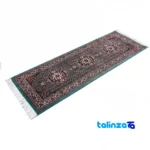 Bijar Handwoven Runner Fish Design Green finish and material detail view)