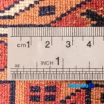 Edge view of Turkmen Handwoven Carpet Unique Design border and finishing