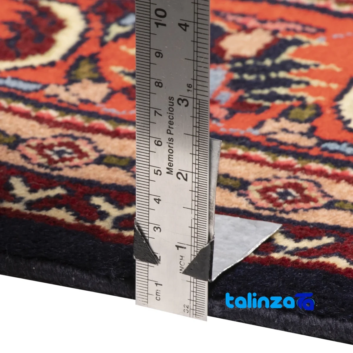 C Persia Handwoven Rug Rich Navy border and finishing (Edge view)